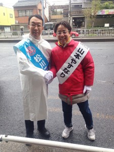 朝は黒川駅で松川こうめい愛知県議会議員候補とご一緒しました